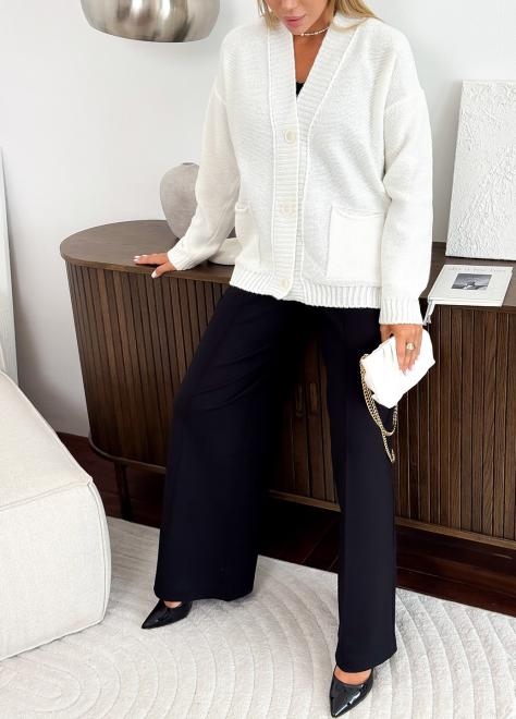 Кардиган в'язаний жіночий Casual Wool Молочний