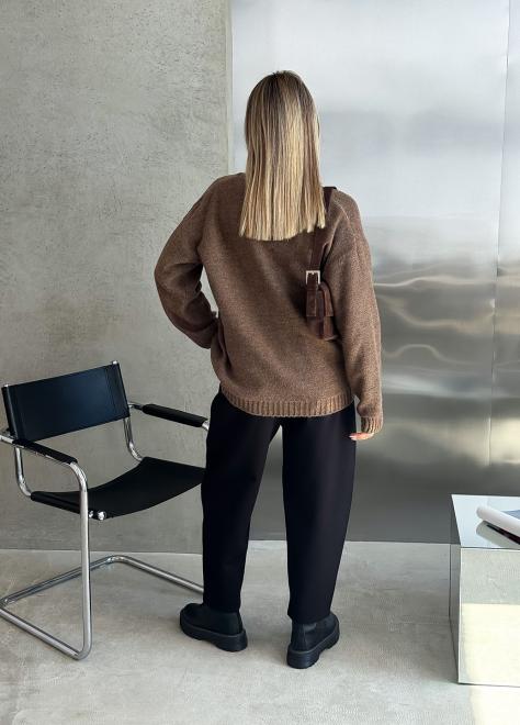 Кардиган в'язаний жіночий Casual Wool Коричневий