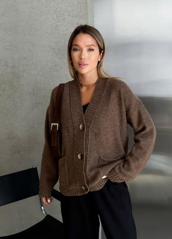 Кардиган в'язаний жіночий Casual Wool Коричневий Кардиган в'язаний жіночий Casual Wool Коричневий