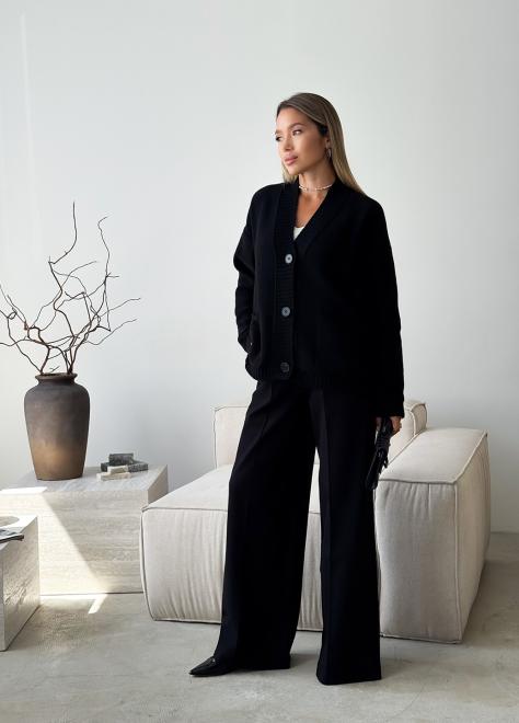 Кардиган в'язаний жіночий Casual Wool Чорний