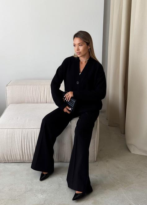 Кардиган в'язаний жіночий Casual Wool Чорний