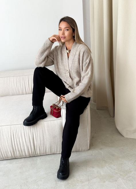 Кардиган в'язаний жіночий Casual Wool Лляний