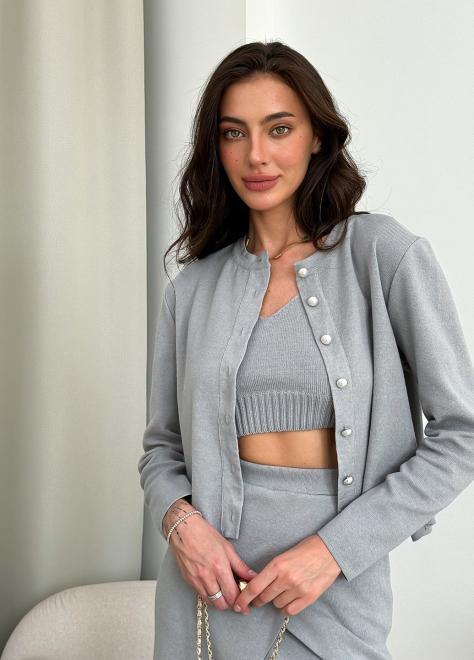 Кардиган женский Серый Kayla