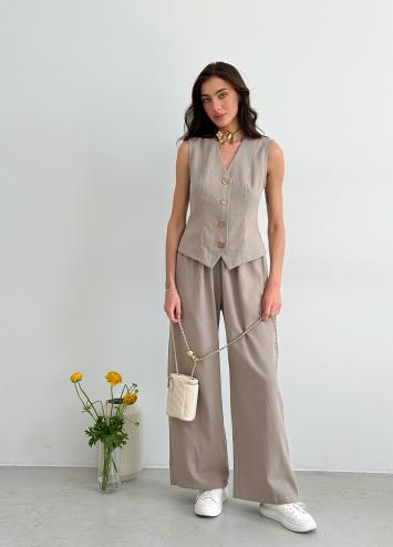  Жіночий костюм штани з жилетом Корда