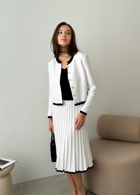 Костюм в стилі OLD MONEY жакет та спідниця Gabriel білий