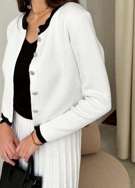 Жакет в'язаний жіночий Gabriel білий