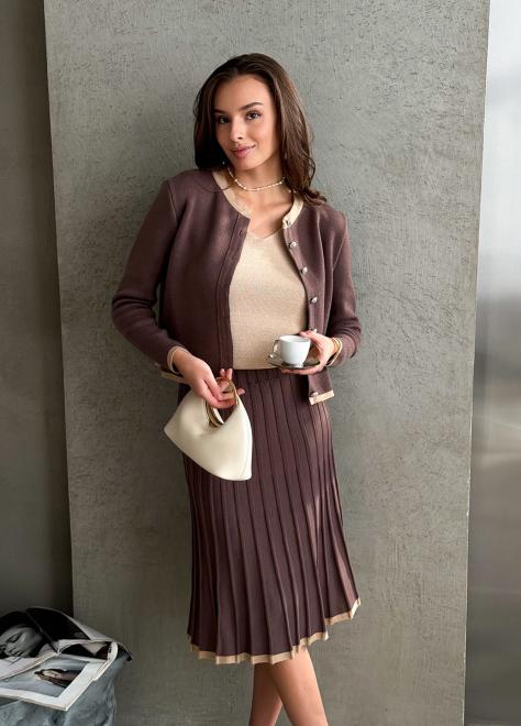 Жакет в'язаний жіночий Gabriel шоколад