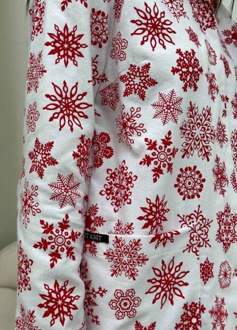 Піжама жіноча фланелева Сніжинка