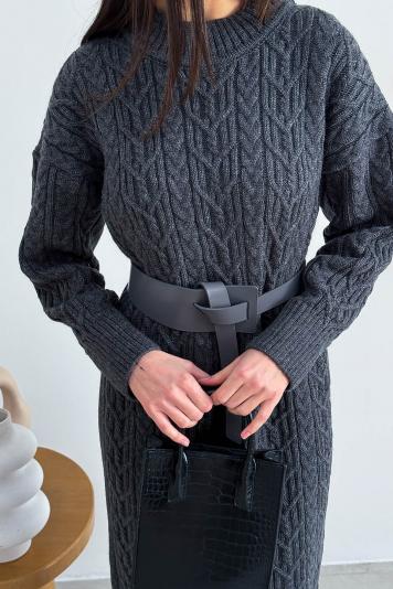 Шкіряний пояс жіночий сірого кольору Шкіряний пояс жіночий сірого кольору