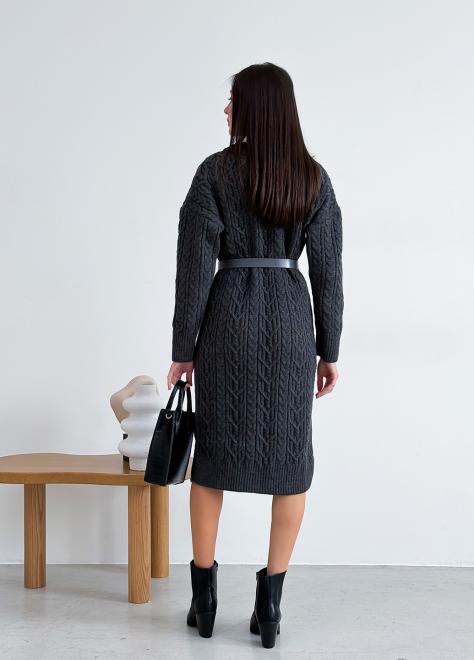 Шкіряний пояс жіночий сірого кольору