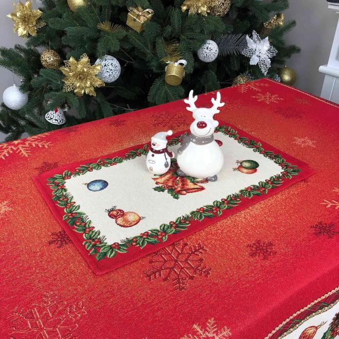 Гобеленовая салфетка новогодняя Праздник
