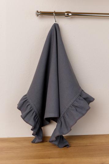 Рушник кухонний з рюшем Каберне графіт Рушник кухонний з рюшем Каберне графіт