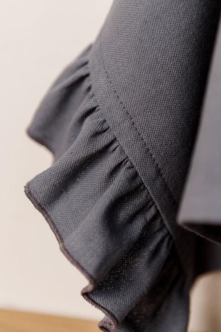 Рушник кухонний  з рюшем  Каберне графіт