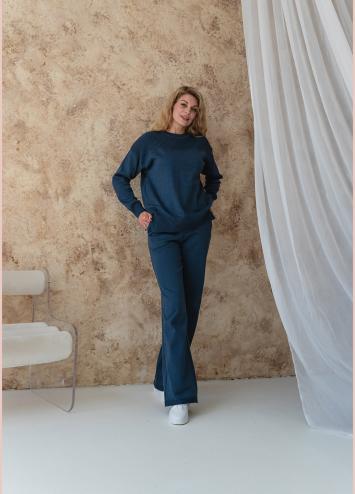 Брюки в'язані Katrin cиній джинс