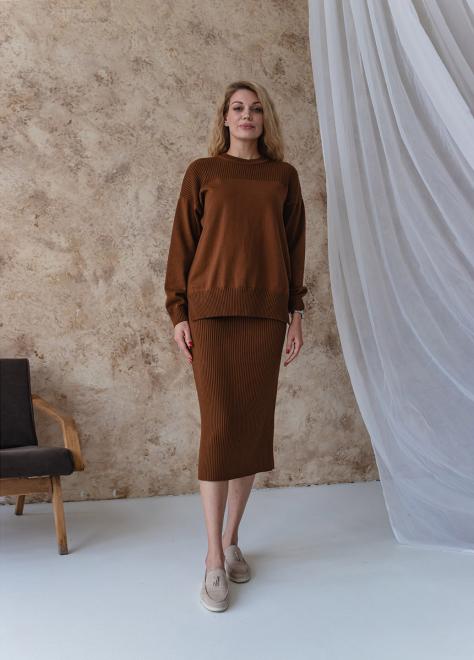 В'язана спiдниця Katrin кориця