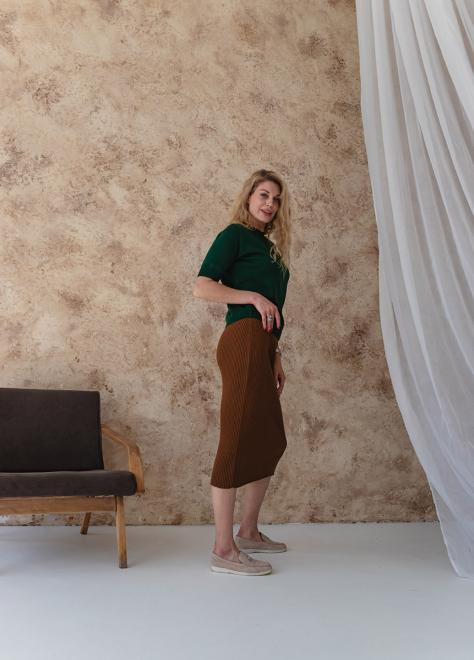 В'язана спiдниця Katrin кориця