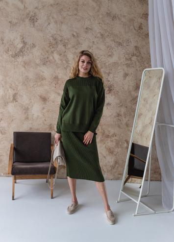 В'язана спiдниця Katrin оливкова В'язана спiдниця Katrin оливкова