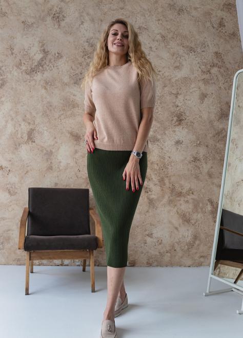 В'язана спiдниця Katrin оливкова