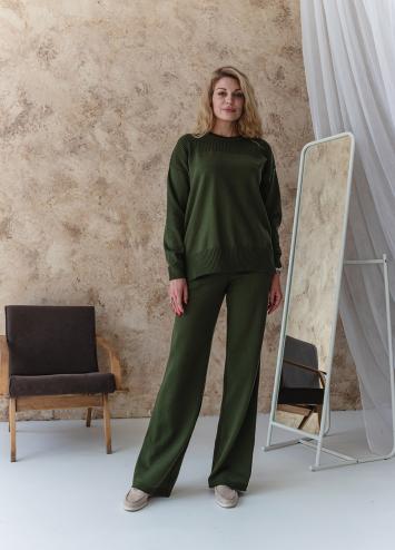 Брюки в'язані Katrin оливкові