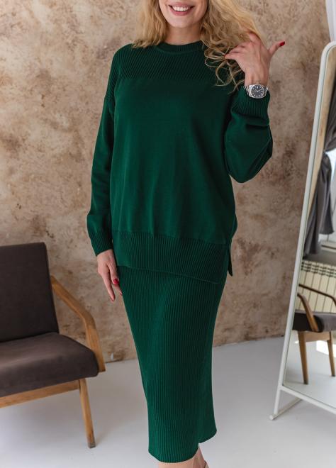 Костюм женский с юбкой Katrin изумруд