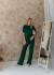 Брючний костюм з футболкою смарагд