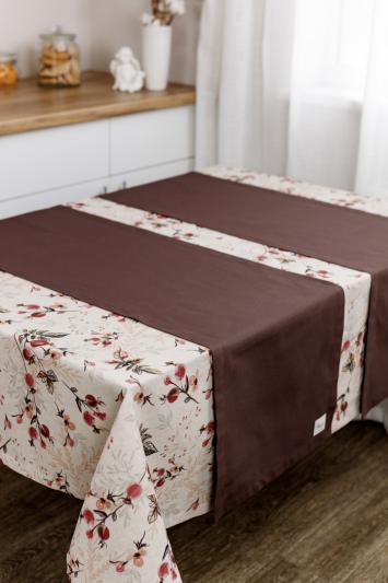 Доріжка на стіл Шипшина коричнева