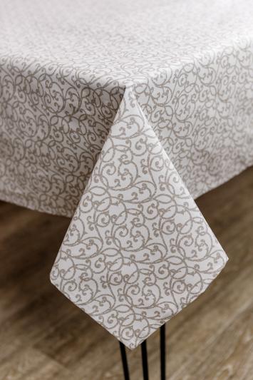 Скатертина водостійка Simfoni Капучіно вензель
