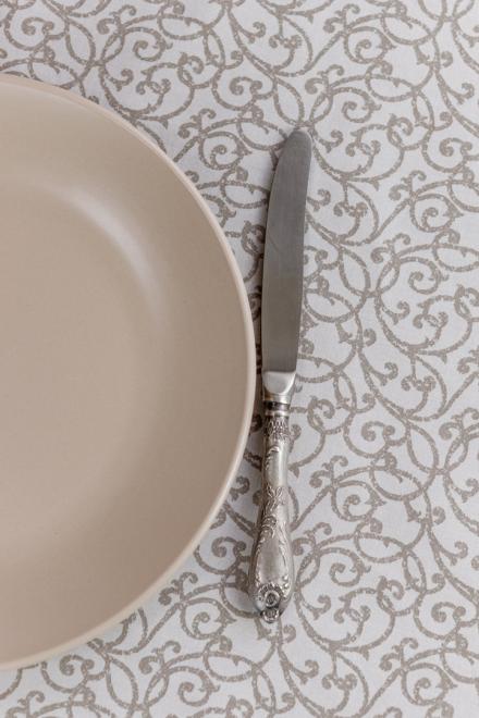 Скатертина водостійка кругла Simfoni Капучіно