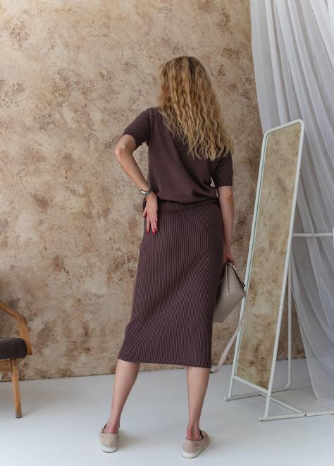 В'язана спiдниця Katrin шоколад NEW