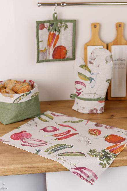 Прихватка для гарячого Овочі зелена