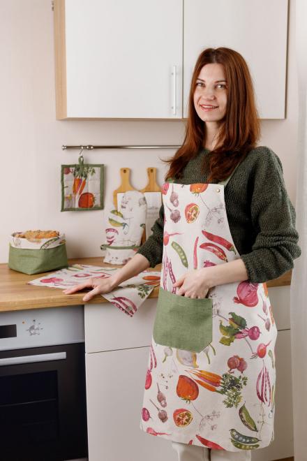 Прихватка для гарячого Овочі зелена