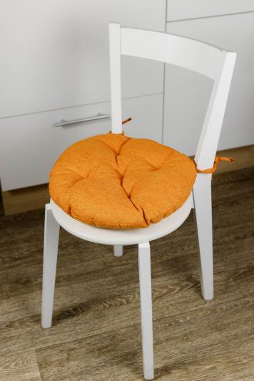 Кругла подушка для стільця CHENILLA помаранчева