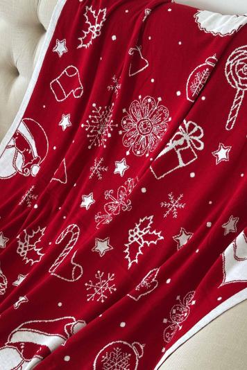 Плед червоний Санта Плед червоний Санта