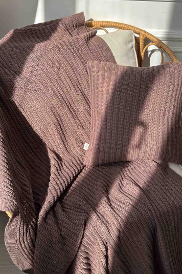 В'язана наволочка COTTON шоколадна В'язана наволочка COTTON шоколадна