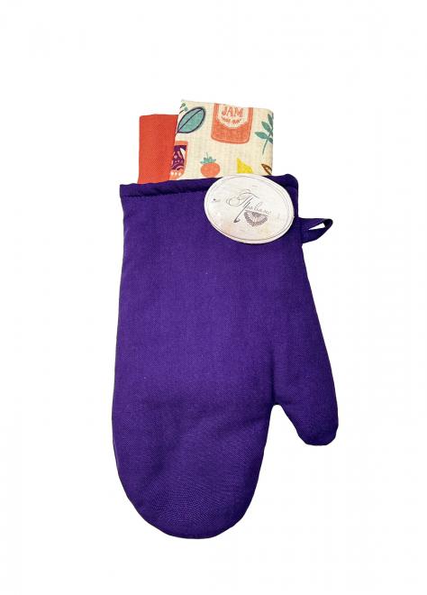 Набір Фіолетовий (Рукавичка та 2 рушники)