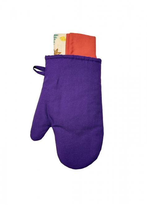 Набір Фіолетовий (Рукавичка та 2 рушники)