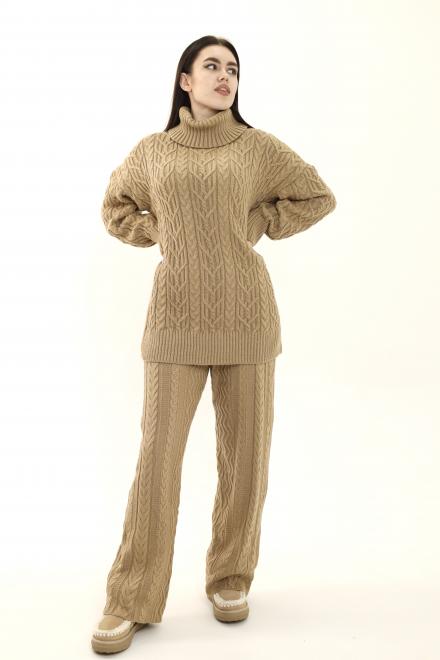 Штани з візерунком карамель