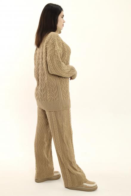 Штани з візерунком карамель