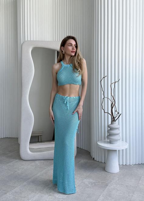 Пляжний костюм топ зі спідницею Хлоя тіффані