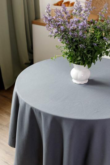 Скатертина на стіл кругла Boho сіра Скатертина на стіл кругла Boho сіра