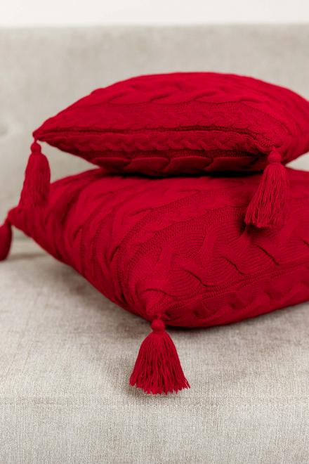 Подушка в'язана Hit Kosa червона