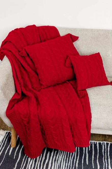 Подушка в'язана Hit Kosa червона