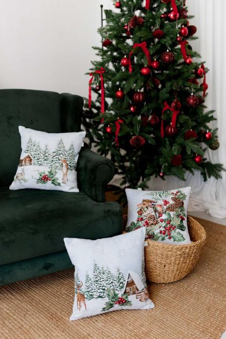 Новорічна декоративна подушка Squirrel Пташка