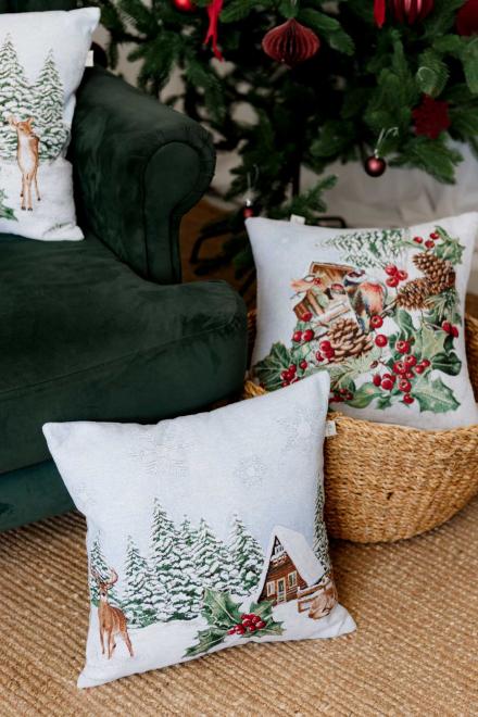 Новорічна декоративна подушка Squirrel Пташка