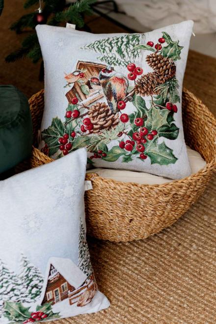 Новорічна декоративна наволочка Squirrel Пташка