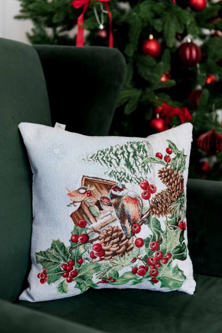 Новорічна декоративна наволочка Squirrel Пташка