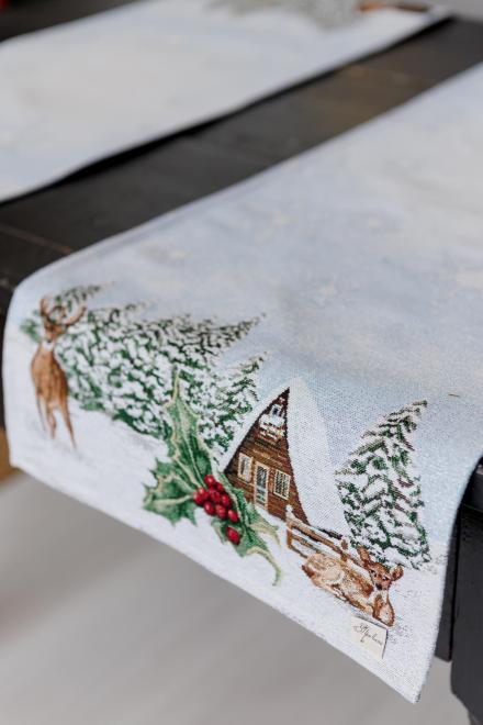 Ранер гобеленовий новорічний Squirrel