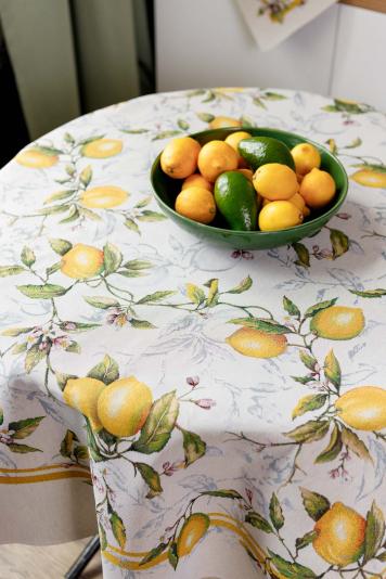 Кругла гобеленова скатертина на стіл Сицилія