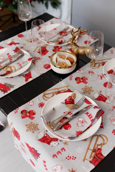 Новорічна серветка на стіл NOEL