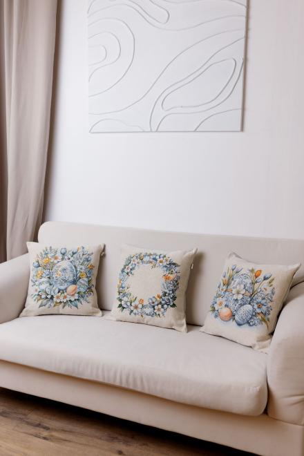 Декоративна великодня подушка Писанка